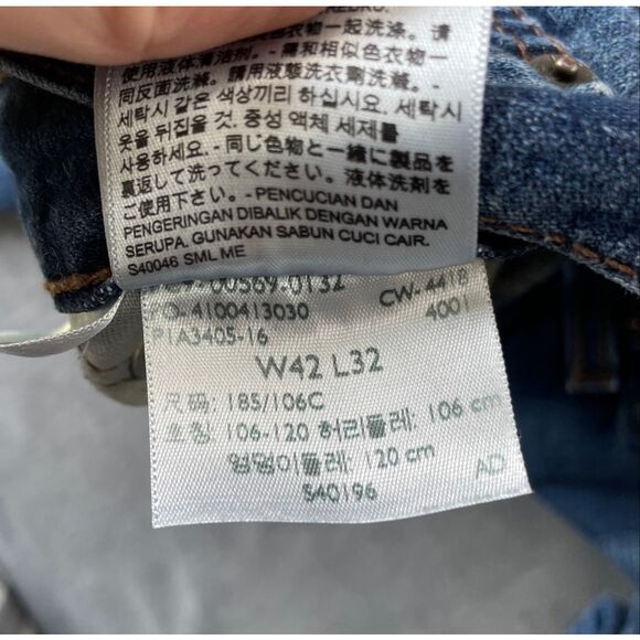 Levis 569 Loose Straight Jeans‎ Mens 42x30 Blue Medium Wash Classic Denim Casual - Picture 7 of 13